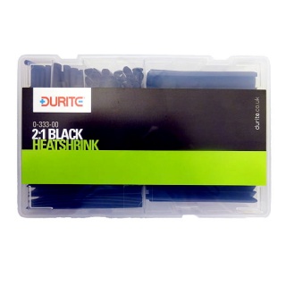 0-333-00 Durite 2:1 Black Heat Shrink Cut Length Assorted Box