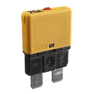 0-380-20 Blade Fuse Replacement Circuit Breaker Yellow 20A