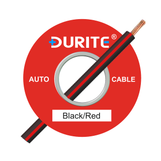 0-932-15 100m x 1.00mm Black-Red 16.5A Auto Single-core Cable