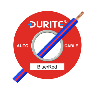 0-932-25 100m x 1.00mm Blue-Red 16.5A Auto Single-core Cable