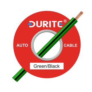 0-943-41 50m x 2.00mm Green-Black 17.5A Auto Single-core Cable