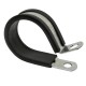 0-002-88 Pack of 25 P-Clips Zinc-plated Rubber-lined for Cable up to 32mm