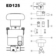 Albright ED125 Emergency Stop Switch Replacement Components