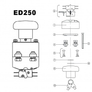 Albright ED250 Emergency Stop Switch Replacement Components