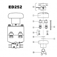 Albright ED252 Emergency Stop Switch Replacement Components