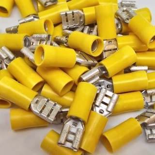 Durite Yellow 6.30mm Push-On Automotive Crimp Terminal | Re: 0-001-18