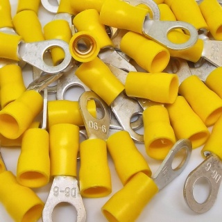 Durite Yellow 6.40mm Ring Automotive Crimp Terminal | Re: 0-001-22