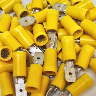 Durite Yellow 6.30mm Blade Automotive Crimp Terminal | Re: 0-001-28