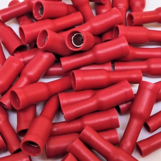Durite Red 4.00mm Bullet Receptacle Crimp Terminal | Re: 0-001-35