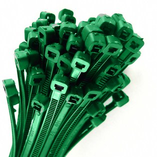 0-002-14 Pack of 100 Durite Green Cable Ties 200mm x 4.8mm
