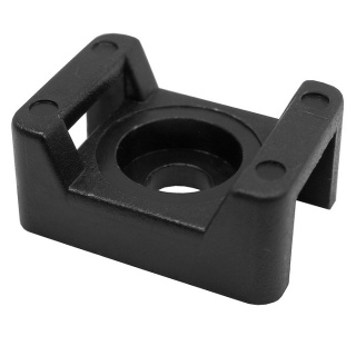 0-002-44 Pack of 25 Black Fixing Bases for Cable Ties up to 9mm Wide