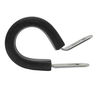 0-002-85 Pack of 25 P-Clips Zinc-plated Rubber-lined for Cable up to 16mm