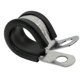 0-002-85 Pack of 25 P-Clips Zinc Plated Rubber Lined for Cable up to 16mm