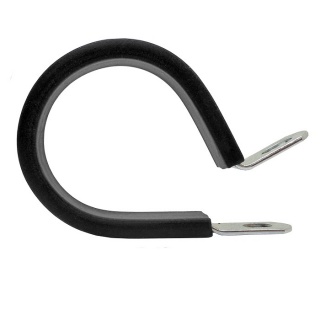 0-002-88 Pack of 25 P-Clips Zinc-plated Rubber-lined for Cable up to 32mm