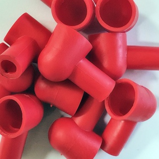 0-003-75 Pack of 10 Red Plastic Terminal Cover Boot 8mm Cable Entry