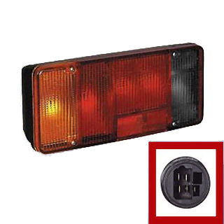 0-076-01 Left Hand Commercial Rear Lamp with Reverse Light