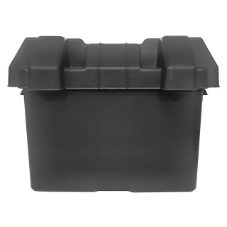 0-087-40 Black Moulded Plastic Standard Battery Box - Small