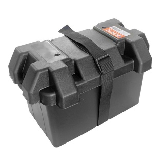 0-087-45 Black Moulded Plastic Standard Battery Box - Large