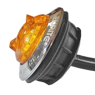 0-170-58 12V-24V Round LED Amber Side Marker Lamp with Leads