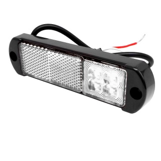 0-171-20 Durite 24V LED Clear Front Marker with Reflex Reflector