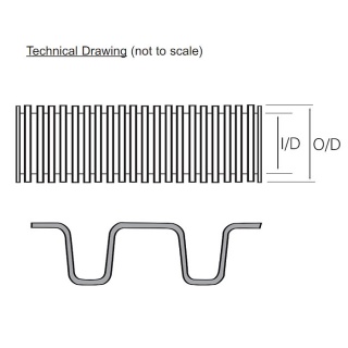 0-331-22 50m Roll Nylon Convoluted Split Tubing 22NW