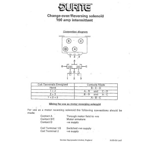 0-335-59 24V 100A Intermittent Changeover Solenoid with Isolated Return