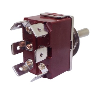 0-349-02 Changeover or On-Off-On Double-pole Toggle Switch 10A