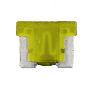 0-371-20 | Durite 20A Yellow Low Profile MINI Blade Fuse