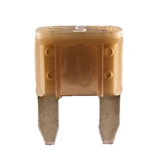 Durite 5A Tan MINI Blade or Spade Automotive Fuse | Re: 0-372-05