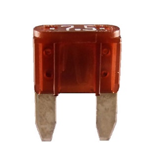 Durite 7.5A Brown MINI Blade  or Spade Automotive Fuse | Re: 0-372-07