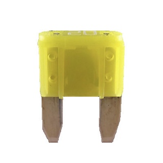 Durite 20A Yellow Mini Blade or Spade Automotive Fuse | Re: 0-372-20