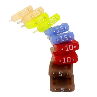 0-372-50 Pack of 10 Assorted Durite MINI Blade Fuses