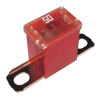 0-379-65 Red Male PAL Short Leg Automotive Fuse 50A