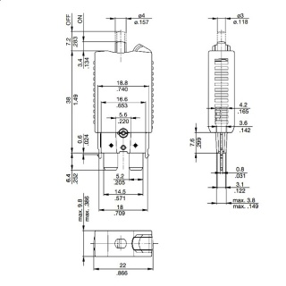 0-381-08 Durite Blade Fuse Replacement Circuit Breaker 8A