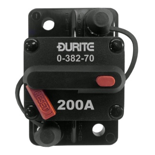 0-382-70 Durite 12V-24V DC 200A Manual Reset Circuit Breaker