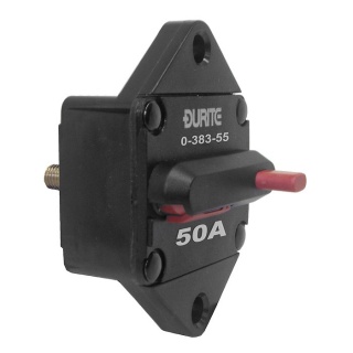 0-383-55 Durite 12V-24V DC 50A Panel Mounted Circuit Breaker