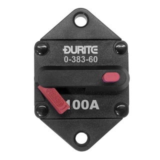 0-383-60 Durite 12V-24V DC 100A Panel Mounted Circuit Breaker