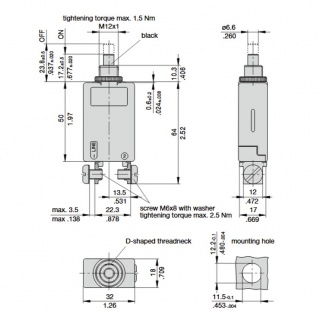 0-388-60 Durite Panel Mount Circuit Breaker 60A