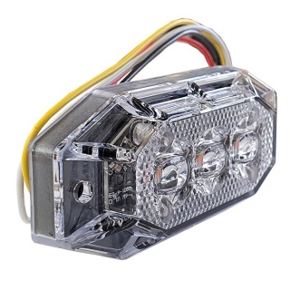 0-441-81 Durite 6 LED Amber Warning Light With 11 Flash Patterns