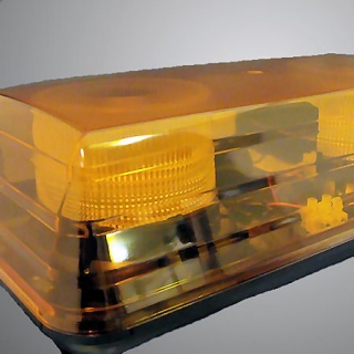 0-443-70 16 LED 12V to 48V Amber Flash Hazardous Vehicle Light Bar