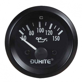 0-523-15 Durite 12V Illuminated Oil Temperature Gauge