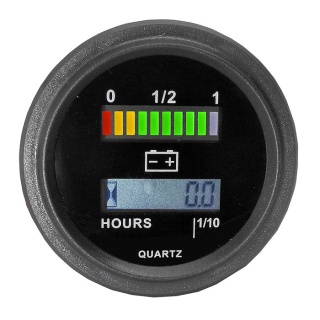 0-523-18 Durite 12-72V LCD Hour Meter and Battery State Indicator - 52mm