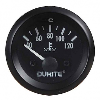 0-523-23 Durite 12V Illuminated Water Temperature Gauge 52mm Diameter