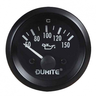 0-523-65 Durite 24V Illuminated Oil Temperature Gauge 52mm Diameter
