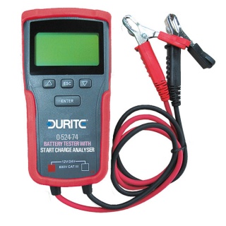 0-524-74 Durite 12V-24V Electronic Battery Tester With Start/Charge Analyser