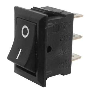 0-530-02 Durite Black Changeover Rocker Switch - 10A at 12V