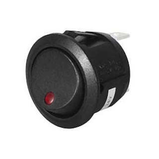 0-531-05 On-Off Single-pole Red LED Round Rocker Switch 10A