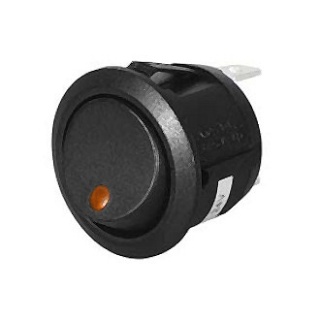 0-531-10 On-Off Single-pole Amber LED Round Rocker Switch 10A