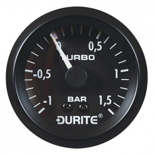 0-533-02 Durite 12V-24V Illuminated Turbo Boost Gauge 52mm Diameter