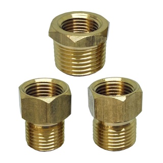 0-533-99 Solid Brass Adaptors for Gauges 5/8 Inch UNF to M16 M18 and 1/2 Inch NPTF